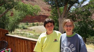 Our back porch in Moab overlooking the Colorado