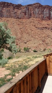 Colorado River on back porch of our Cabin at Red Cliffs Lodge.
