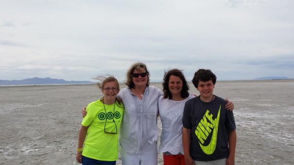The Great Salt Lake, a little windy on the Salt Beach!