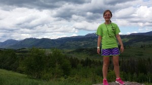 Had to make a stop to let a little riding nerves out.  Pretty spot at Langer Cut Off along the Oregon Trail. 