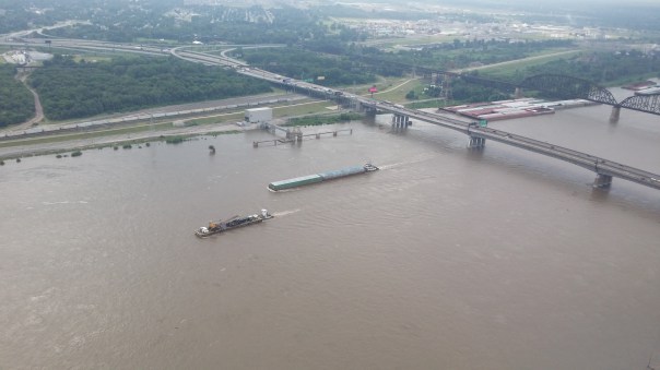 View from the top at the Ms River.