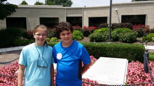 Gardner and Anna at the gravesite of Harry and Bess Truman. 